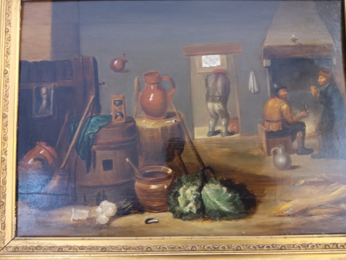 Dutch Interior Scene, Circle Of David Teniers, 17th Century-photo-4